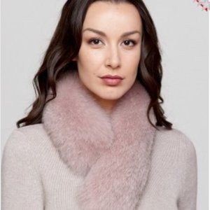 Rose Fox Fur Headband/Collar